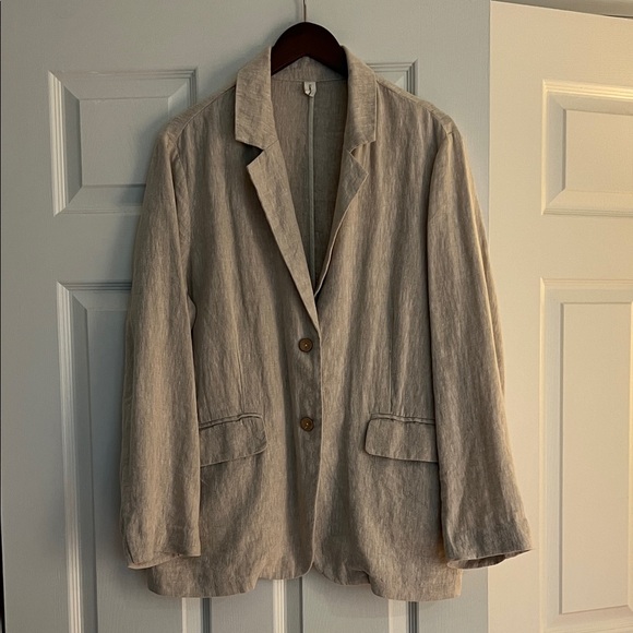 Grae Cove Jackets & Blazers - Linen Relaxed Fit Boyfriend Blazer